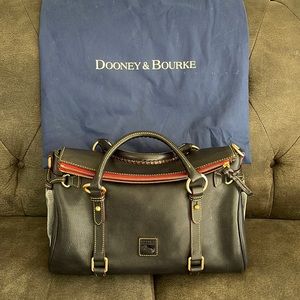 Dooney & Bourke Navy Florentine Vachetta Leather Large Satchel